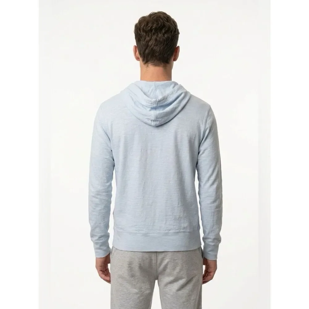 J. Crew Men's Sky Blue Light Weight Hoodie Size Small